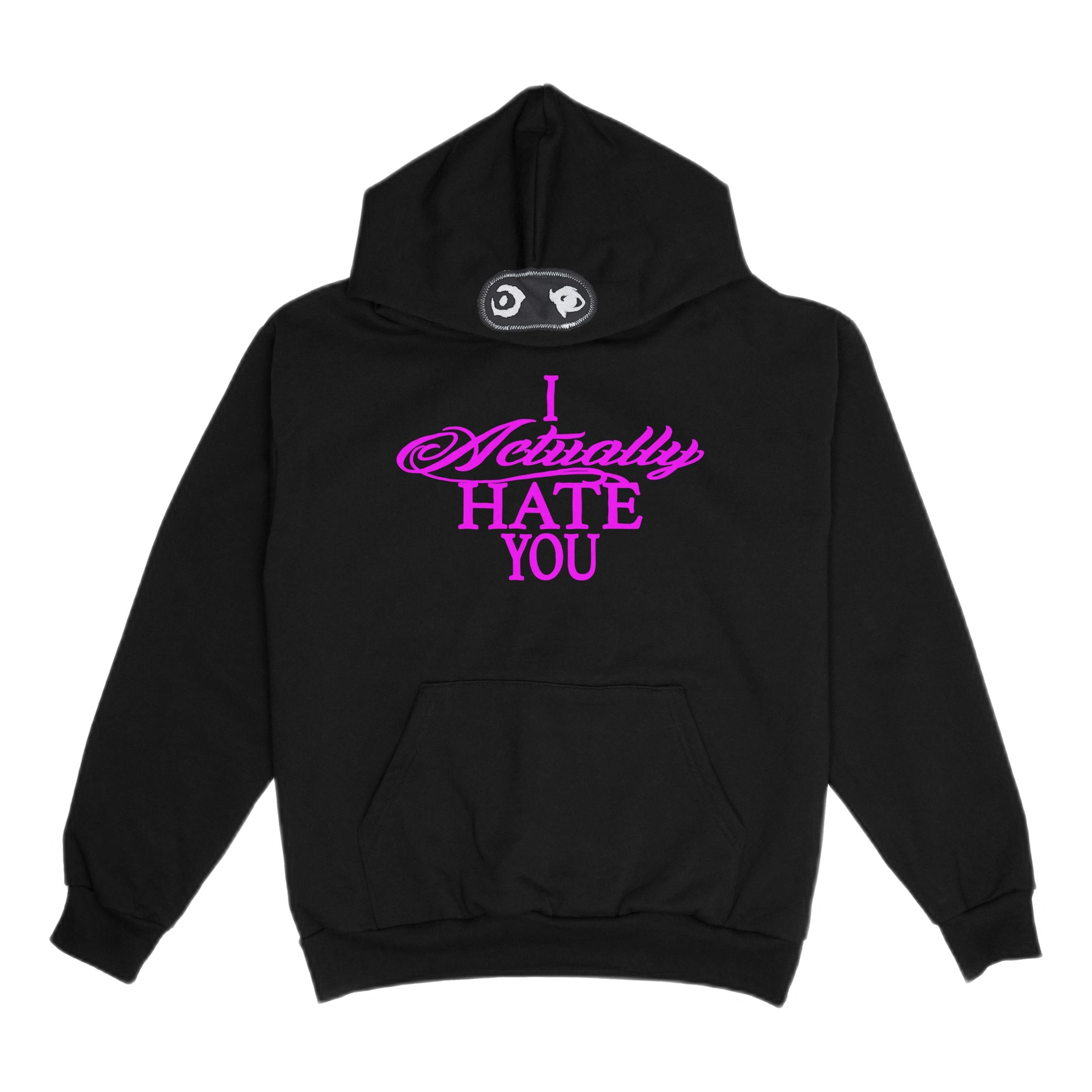 ACTUALHATE INC. – IAH8U PULLOVER HOODIE – BLACK
