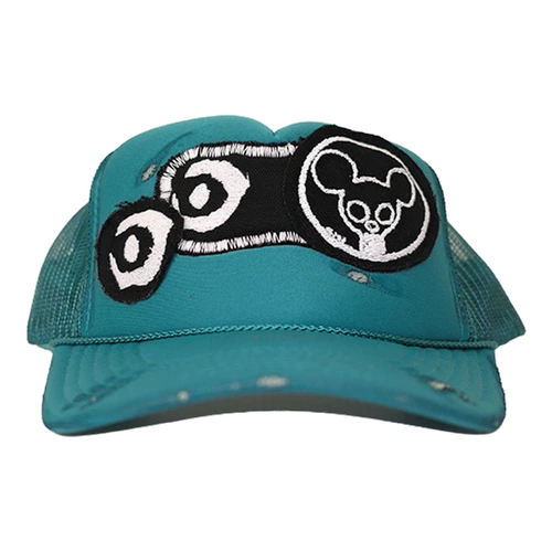 'UN-H8(ONE-OFF) - DISTRESSED TRUCKER HAT - JADE