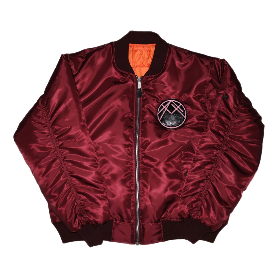 ACTUALHATE INC. – CROSSHAIR MA-1 BOMBER JACKET – MAROON
